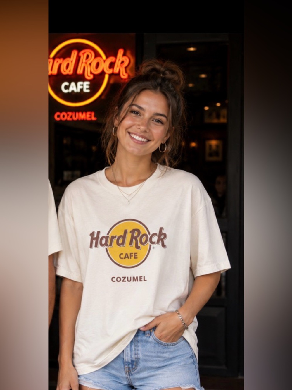 NWOT Vintage Hard Rock Cafe Signature T Shirt Large Unisex